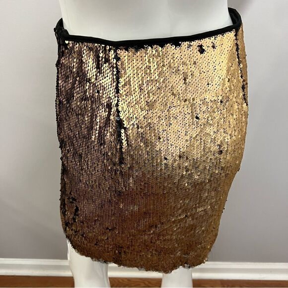 ‎Romeo & Juliet Couture Gold Sequin Skirt - M - Picture 7 of 12
